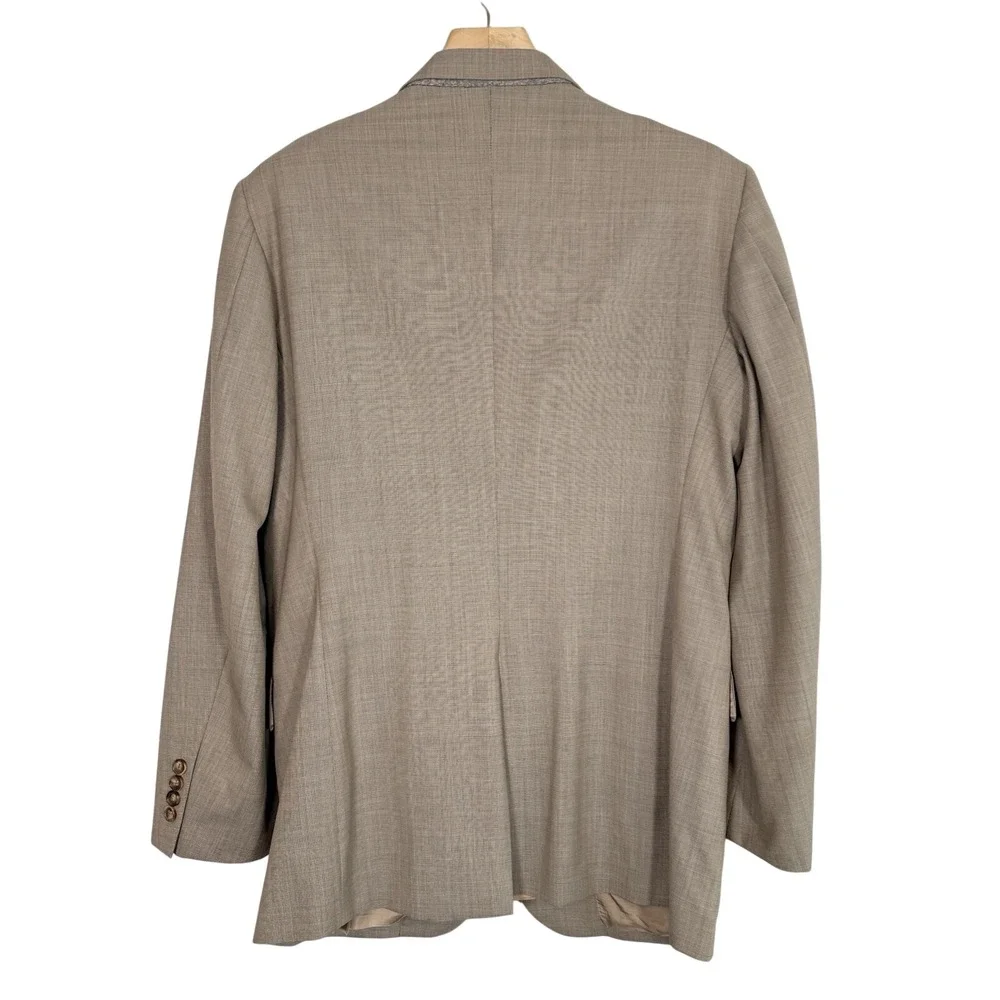 Brooks Brothers 1818 Madison Saxxon Tan Wool Blazer USA Size‎ 39R Single Vent